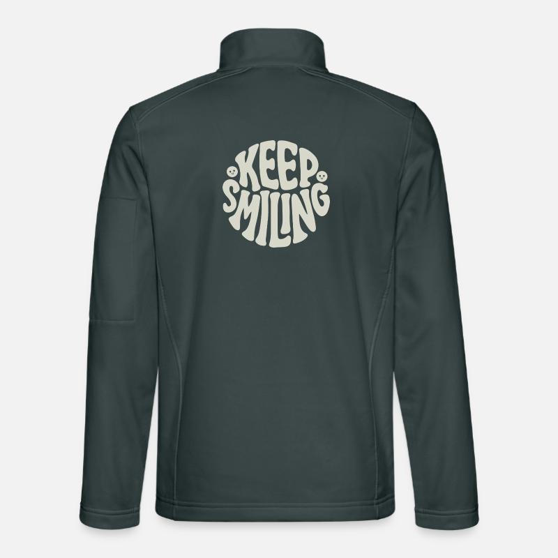 Keep Smiling Bold Typography Positive Quote Unisex Softshelljacke