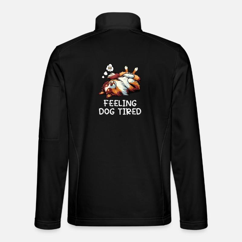 Feeling Dog Tired Australian Shepherd Aussiehalter - Unisex Softshelljacke - Schwarz