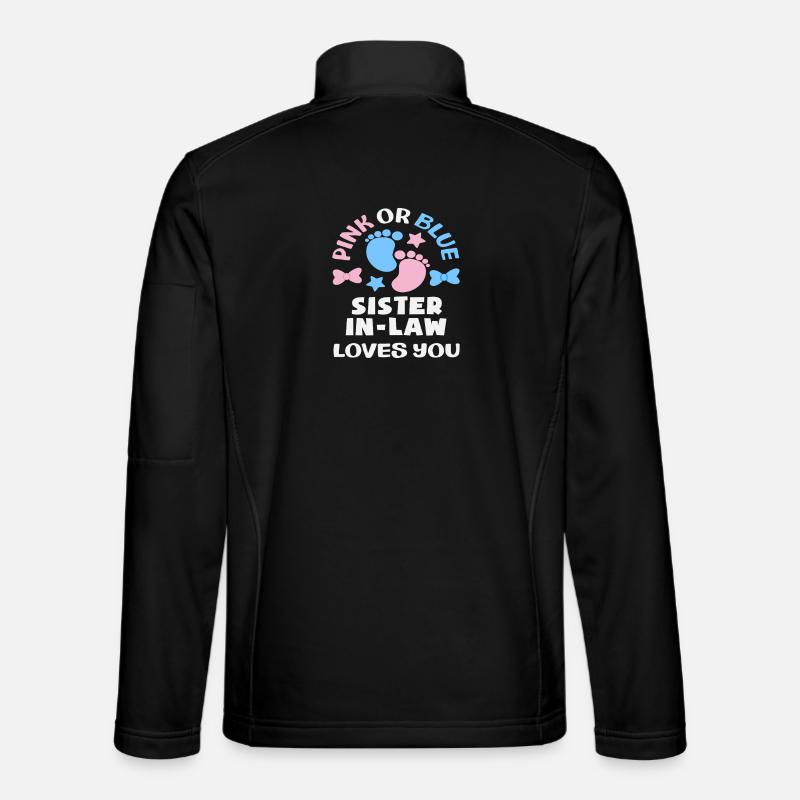 Pink Oder Blau Stiefschwester Gender Reveal - Unisex Softshelljacke - Schwarz