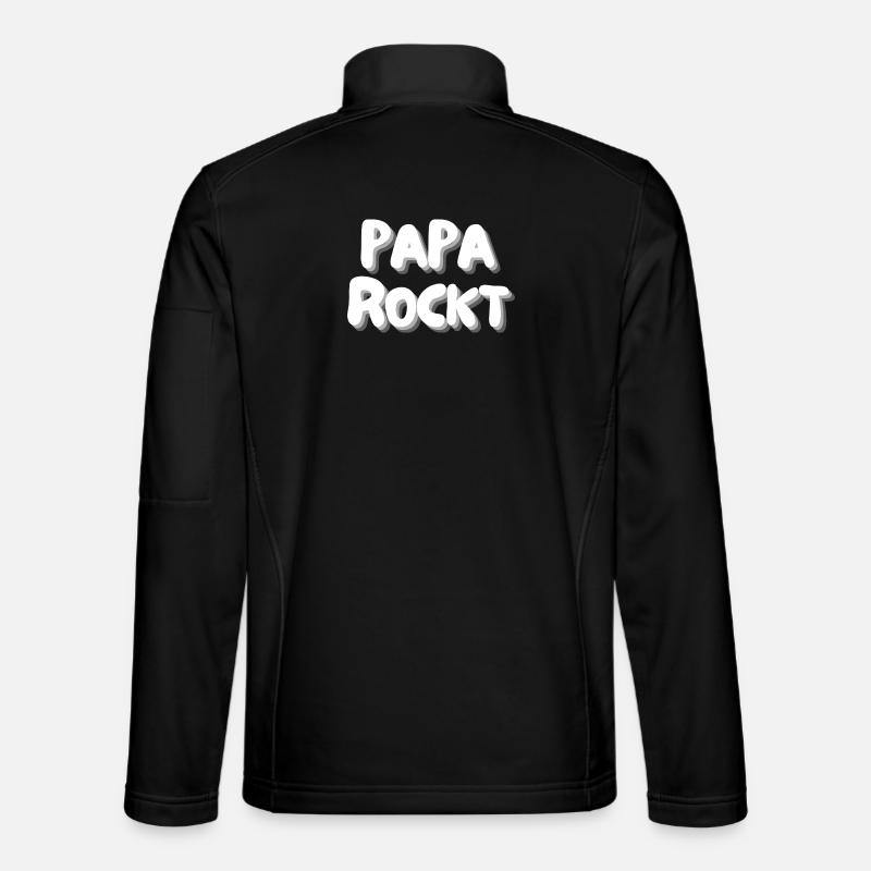 Papa déchire. - Veste en tissu softshell Unisexe - noir