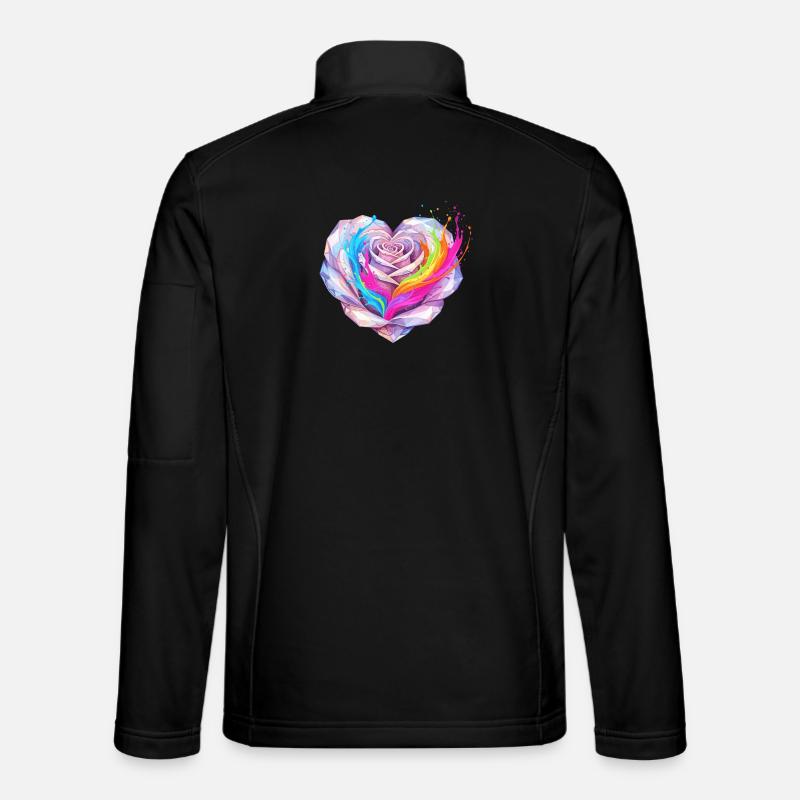 Fusion arc-en-ciel Cœur de Cristal Veste en tissu softshell Unisexe