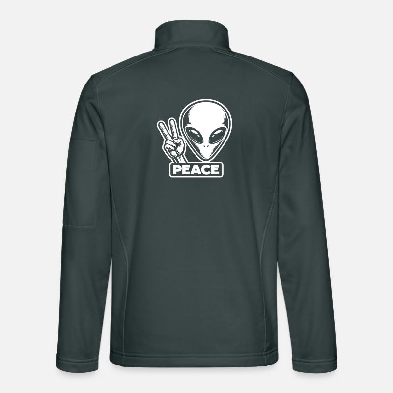 Alien Peace Peace on Earth Unisex Softshell Jacket