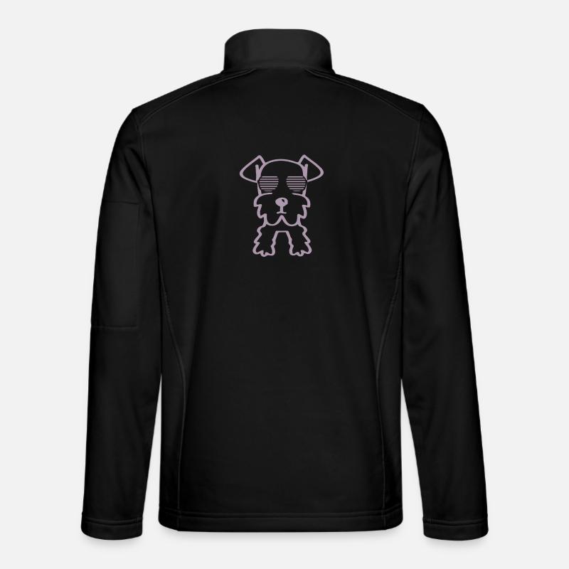 Cooler Schnauzer mit Sonnenbrille Minimalistisch Unisex Softshelljacke