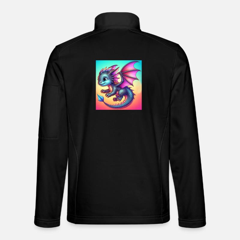 Drache - Unisex Softshelljacke - Schwarz