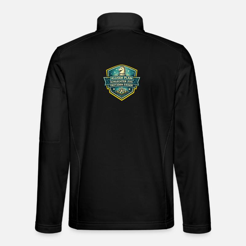 Schachheld Badge: Kluger Plan Sieger Unisex Softshelljacke