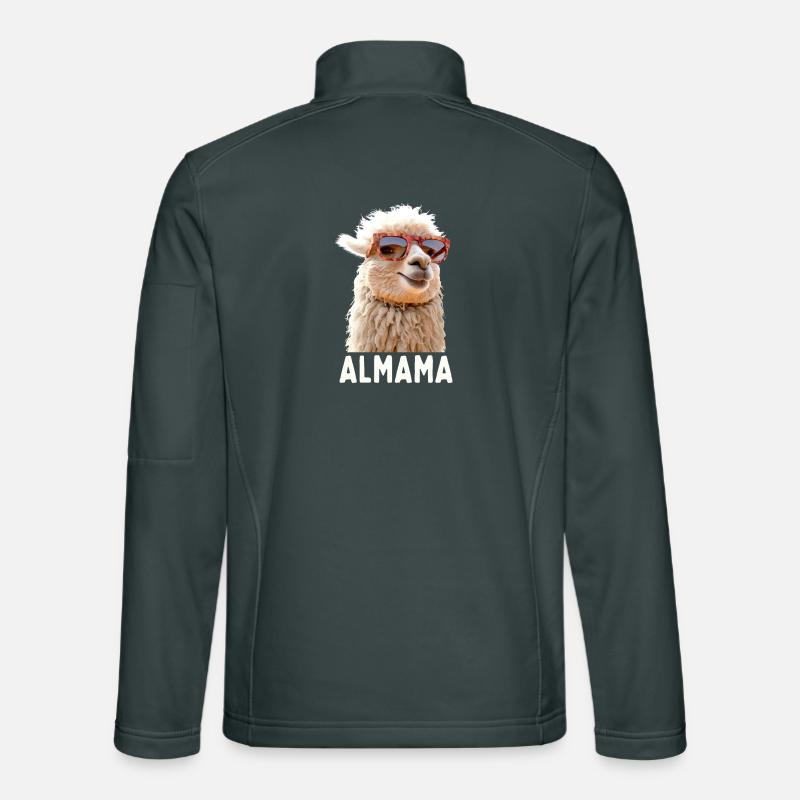 Almama Süßes Alpaka Mama Muttertag Lama Mom Mutter Unisex Softshelljacke