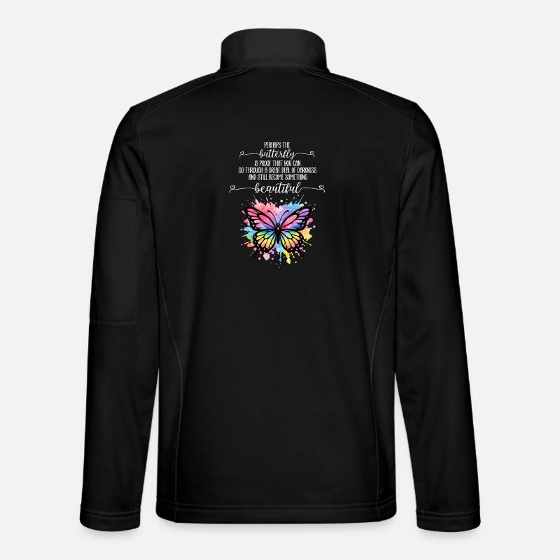 Inspiring Butterfly Monarch Butterfly Garden - Unisex Softshell Jacket - black