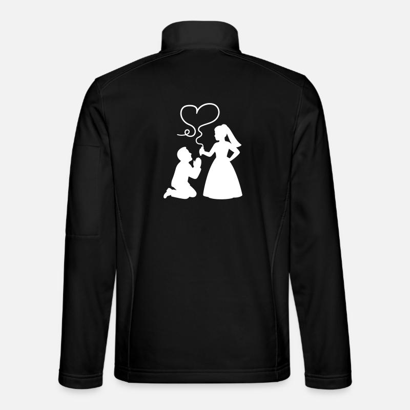 Brautpaar Ehepaar Hochzeit Unisex Softshelljacke