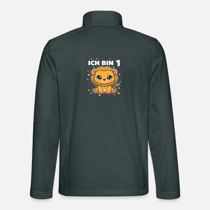 Ich bin 1 - Süßes Löwe zum 1. Geburtstag Unisex Softshelljacke