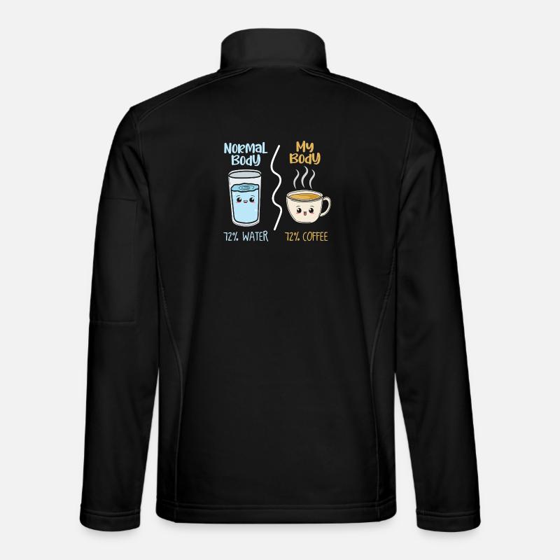 Café vs eau 72 % - Veste en tissu softshell Unisexe - noir
