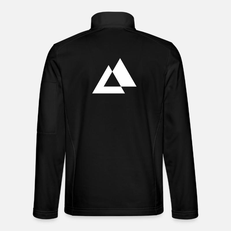 Geometric Triangles design - Unisex Softshell Jacket - black