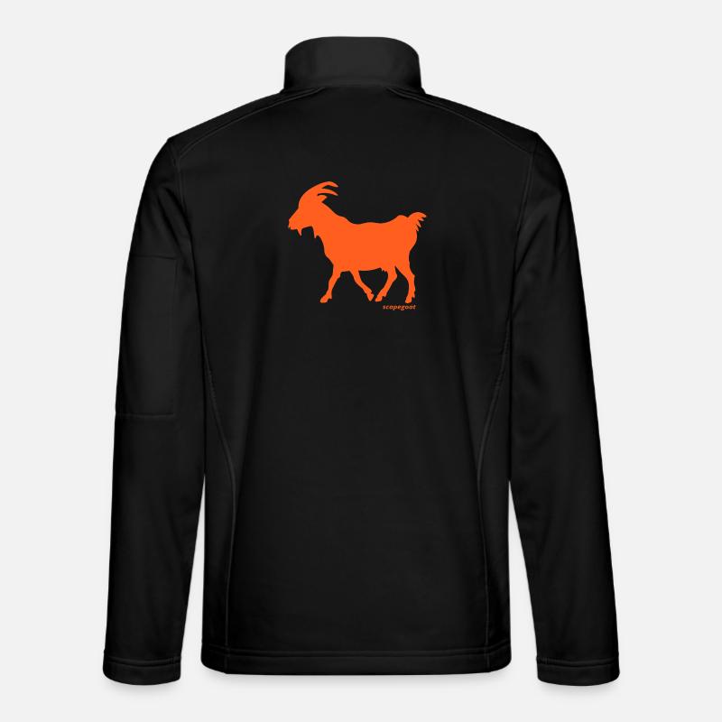 Goat scapegoat orange - Unisex Softshell Jacket - black