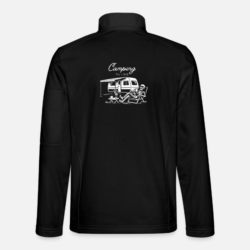 Camping til I die - Unisex Softshell Jacket - black