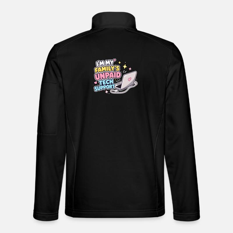 Familien Tech-Support Unpaid - Unisex Softshelljacke - Schwarz