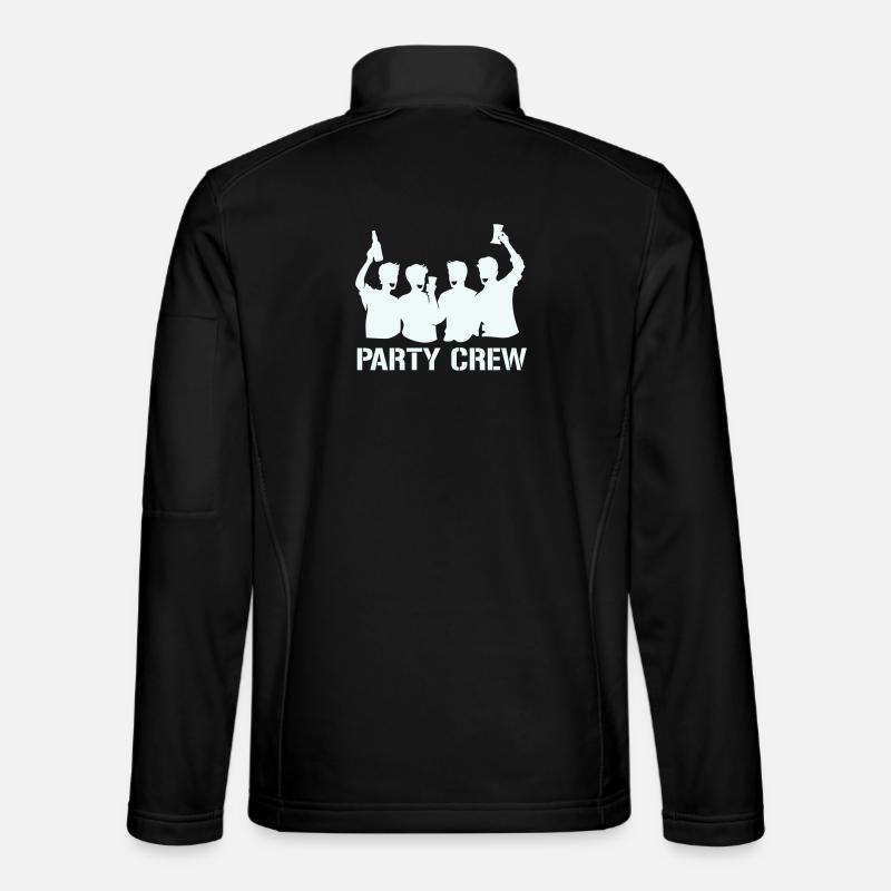 Party Crew Silhouette mit Prosten - Unisex Softshelljacke - Schwarz