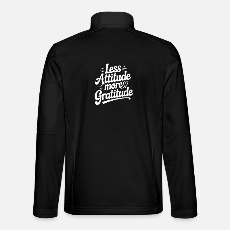 Less Attitude More Gratitude - Unisex Softshell Jacket - black
