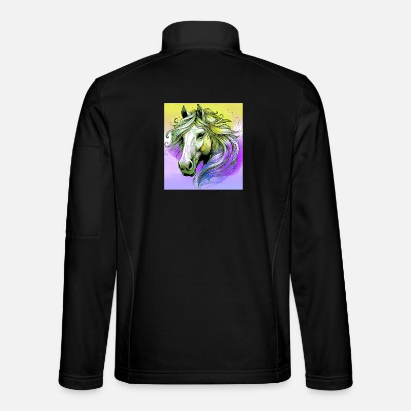 horse - Unisex Softshell Jacket - black