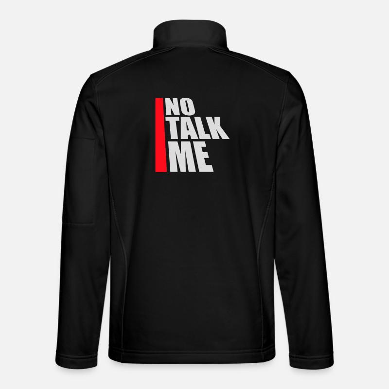 Pas de discours introverti antisocial drôle - Veste en tissu softshell Unisexe - noir