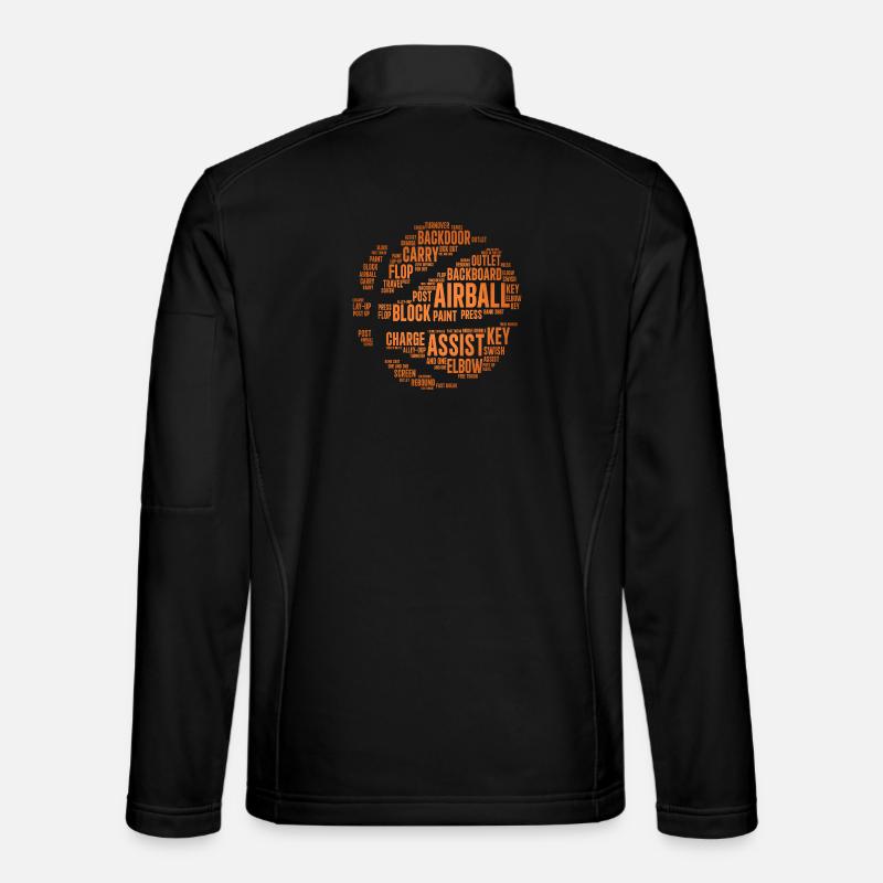 Basketball Terms Word Cloud - Unisex Softshell Jacket - black