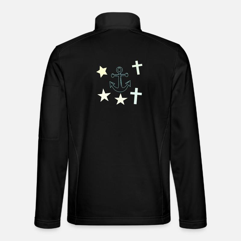 Chalk Nautik: Anchor Stars - Unisex Softshell Jacket - black