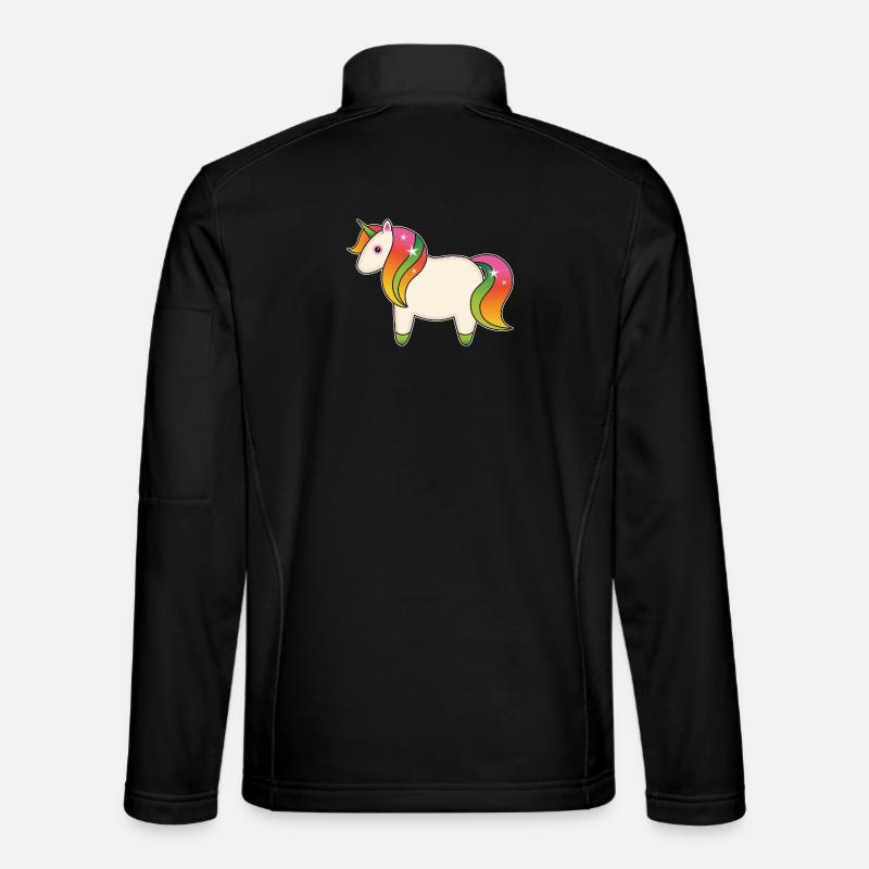 Cute Rainbow Unicorn - Unisex Softshelljacke - Schwarz