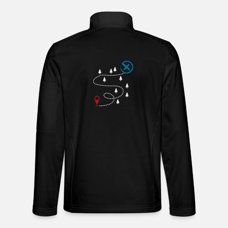 Adventure Trail Map Geocaching Graphic Unisex Softshell Jacket