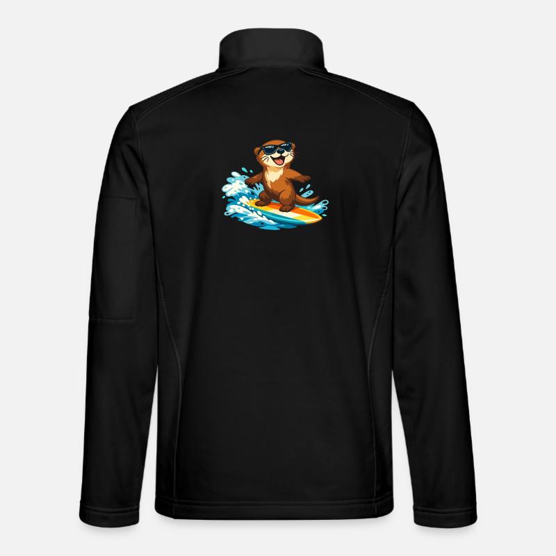 Otter Surfer Sonnenbrille - Unisex Softshelljacke - Schwarz