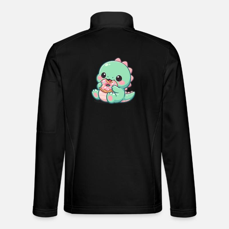 Donut Dino Sugar Joy - Unisex Softshell Jacket - black