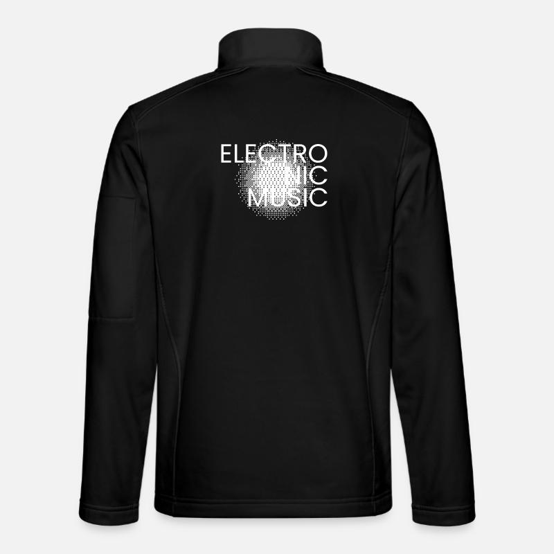Affiche de musique électronique - Veste en tissu softshell Unisexe - noir