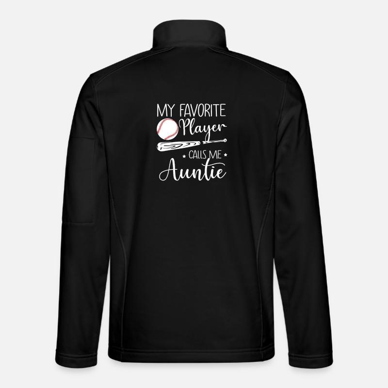 Baseball Auntie Favorite Player - Unisex Softshell Jacket - black