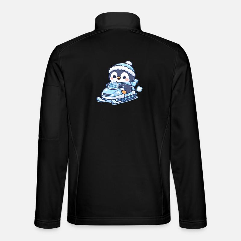 Pinguin Schneeschlitten-Zauber Unisex Softshelljacke