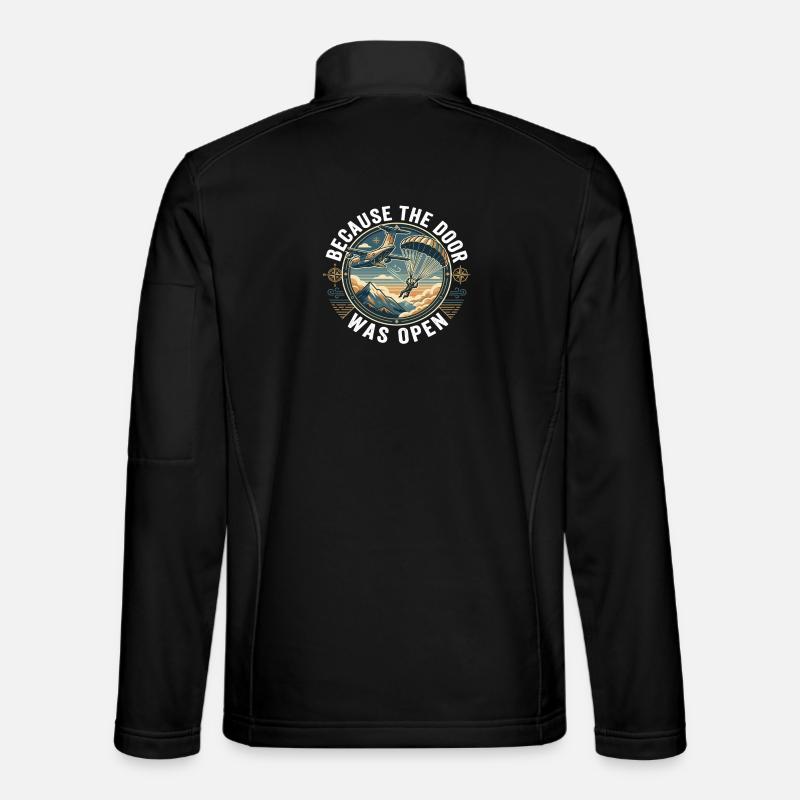 Skydiving Saying Adventure Paragliding - Unisex Softshell Jacket - black