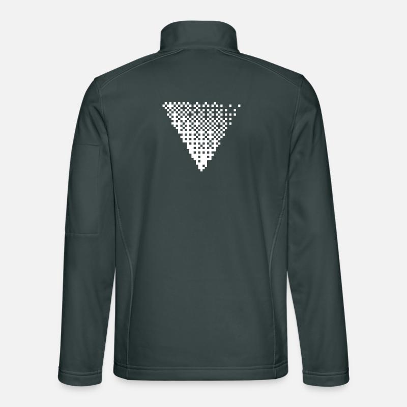 Dreieckiges Raster des Halbton-Pixels Unisex Softshelljacke