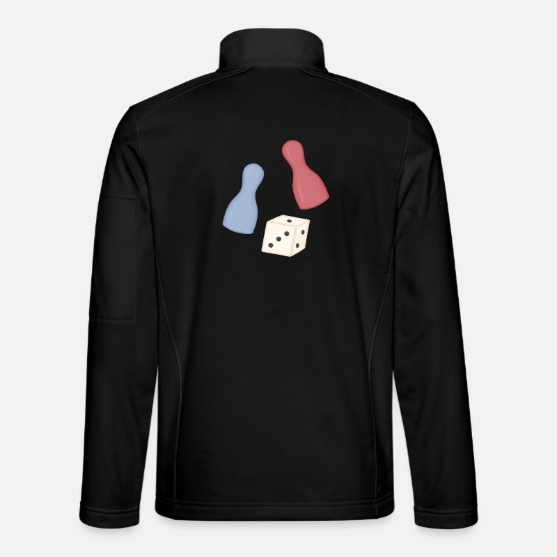 Pastell Würfel & Pinnen-Design - Unisex Softshelljacke - Schwarz
