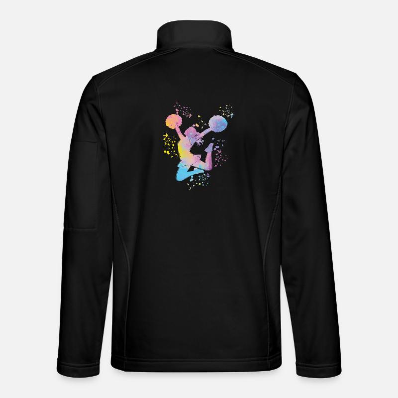 Cheerleader Cheer Mom Cheerleading - Unisex Softshell Jacket - black