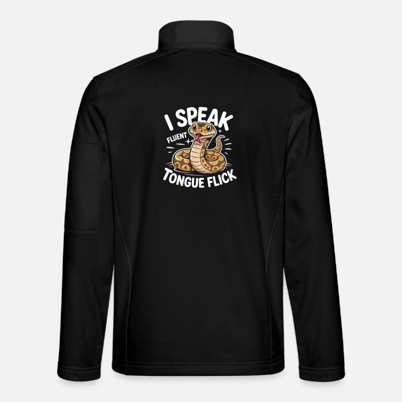 Langue Fluide | Humour du Python Roi - Veste en tissu softshell Unisexe - noir