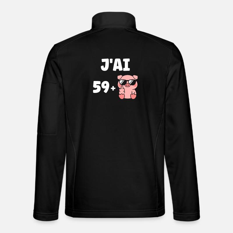 60 Jahre - Unisex Softshelljacke - Schwarz