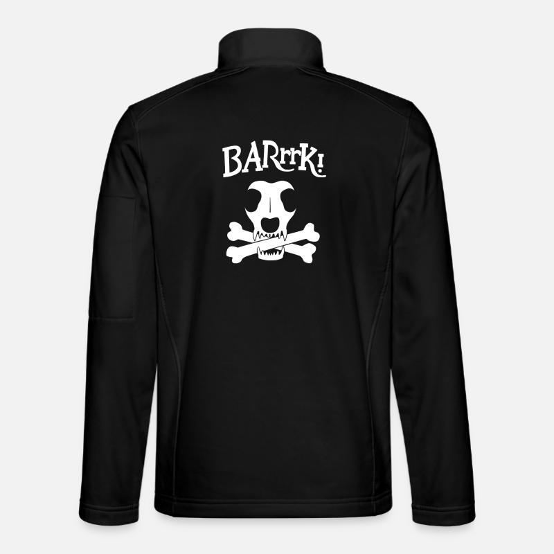 Pirate Dog Logo - Unisex Softshell Jacket - black