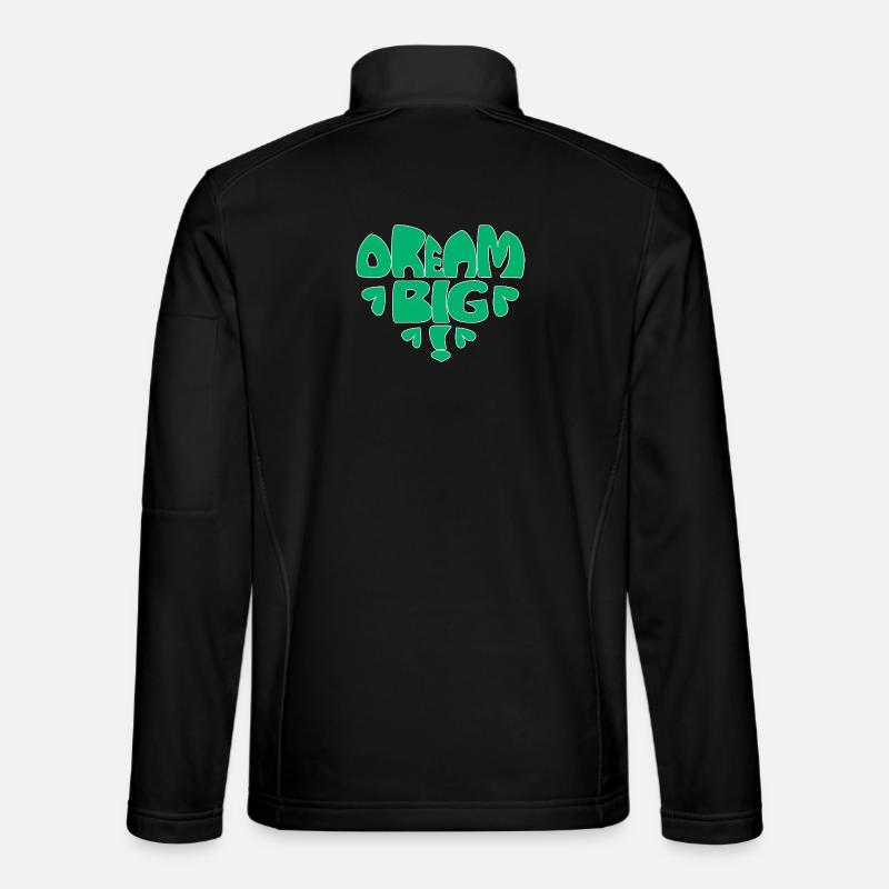 Dream Big! - green - Unisex Softshell Jacket - black