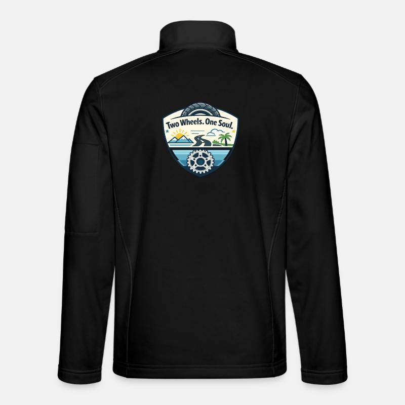 Zwei Räder, Eine Seele - Unisex Softshelljacke - Schwarz