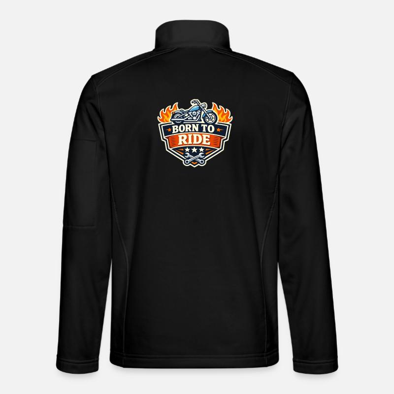 BornToRide Motorrad Logo - Unisex Softshelljacke - Schwarz