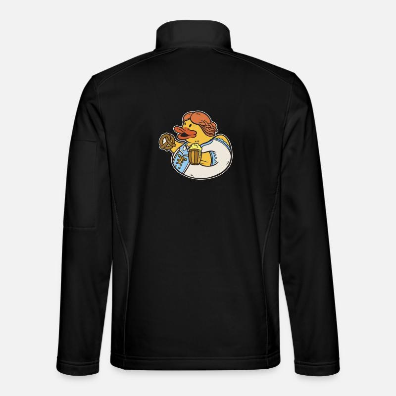 Ente, Bier & Breze – Bierzelt  - Unisex Softshelljacke - Schwarz