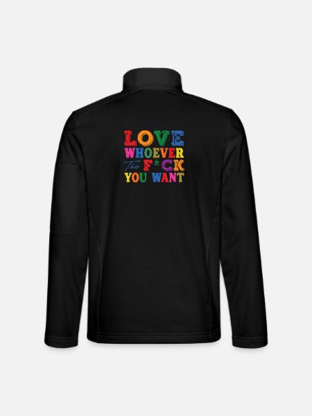 Ama a quien quieras – Declaración de error tipográfico colorido - Cortavientos unisex - negro