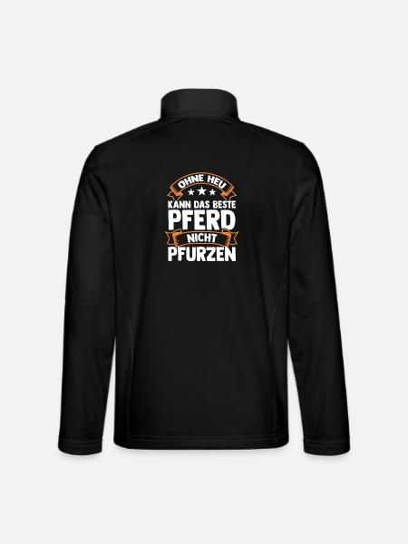 Reiten Pferdeliebhaber Reiterhof Pferde - Unisex Softshelljacke - Schwarz - Hinten