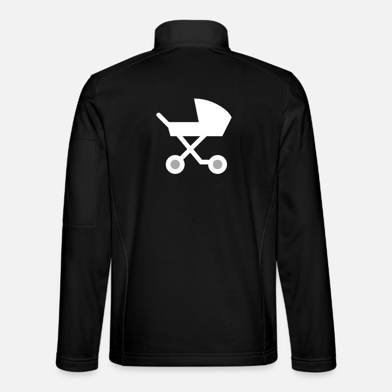 Kinderwagen - Unisex Softshelljacke - Schwarz