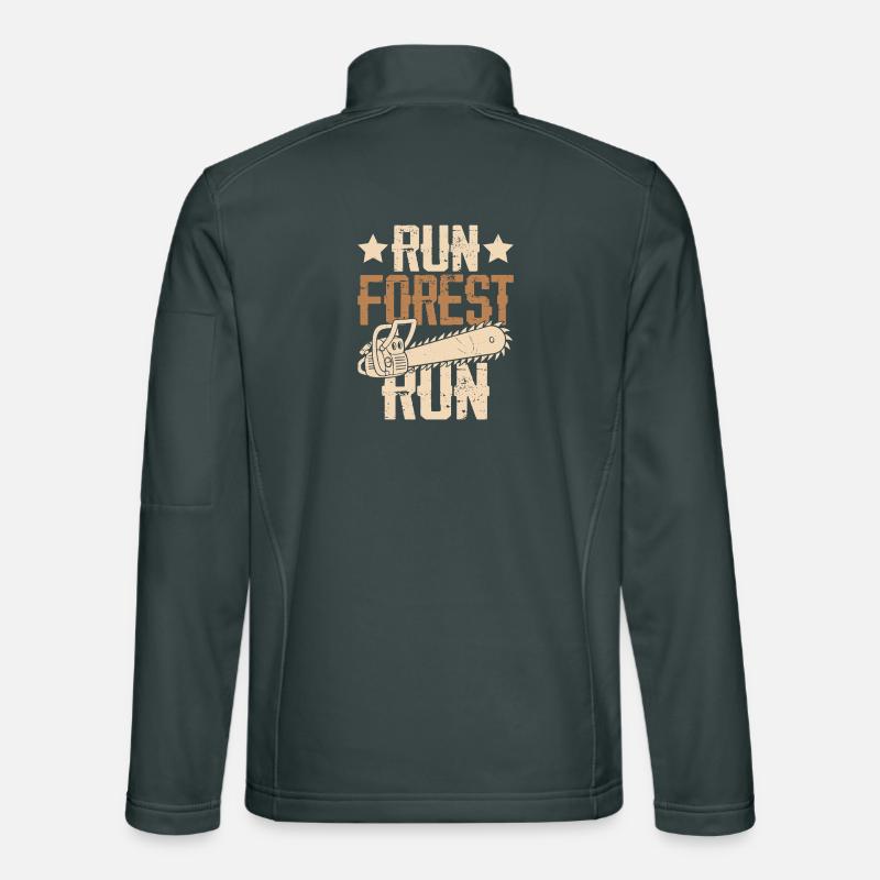 Forest Path Chainsaw Vintage Run Forest Run Unisex Softshell Jacket