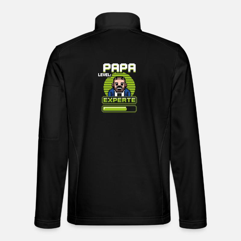 Gamer Papa Level Experte Design - Unisex Softshelljacke - Schwarz