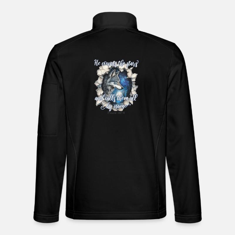 Wolf Christliches Zitat - Unisex Softshelljacke - Schwarz