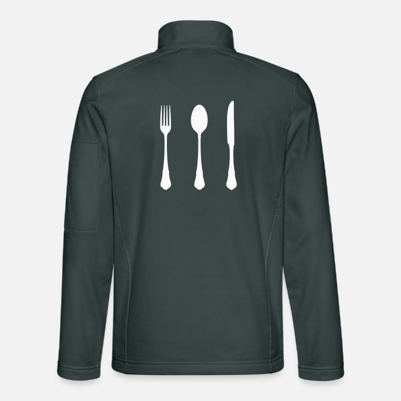 Besteck Silhouette Design Unisex Softshelljacke