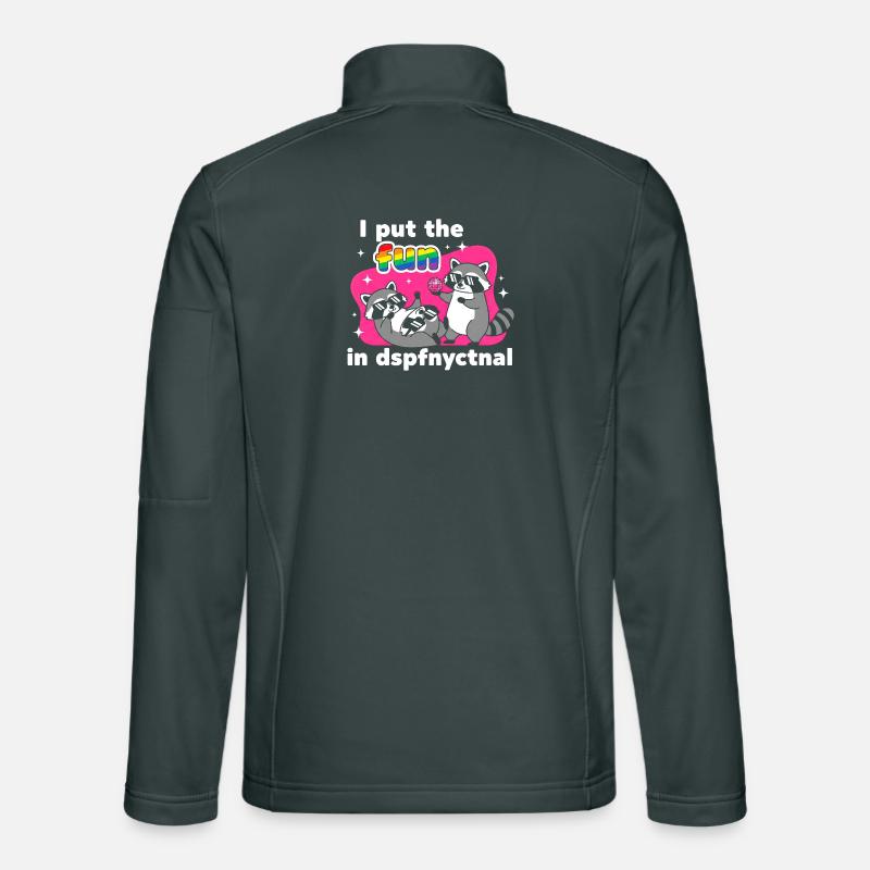 Disco Racco-Bären: Regenbogenspaß Unisex Softshelljacke